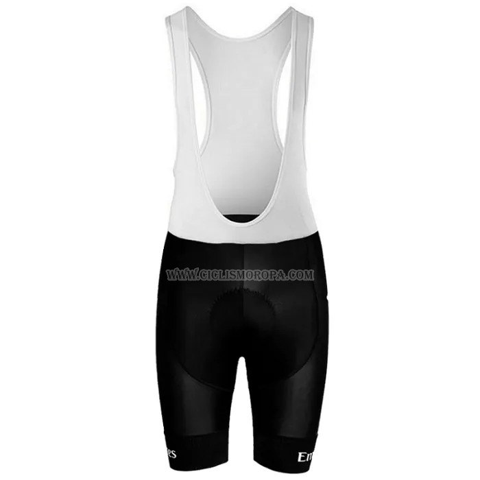 2023 Ropa Ciclismo UAE Negro Blanco Mangas Cortas y Culotte Corto